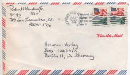 COURRIER POUR L  ALLEMAGNE  AIR FORCE POSTAL SERVICE  21/7/1988 - Storia Postale