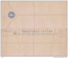 Br India Queen Victoria, Long Size Registered Postal Stationary Envelope, British Eash Africa Overprint, Mint, Inde - 1882-1901 Keizerrijk