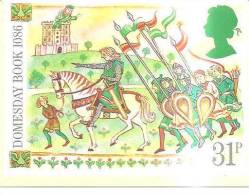 66924)cartolina Illustratoria Inglese Serie Isle Of Man - Rappresentazioni Varie. Domesday Book - Isola Di Man (dell'uomo)