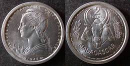 MADAGASCAR  2  Francs  1948  UNC / BU  ENVOI GRATUIT - Other & Unclassified