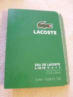 Echantillon Eau De Lacoste L.12.12 Vert - Lacoste - Eau De Toilette - 2 Ml - Parfumproben - Phiolen