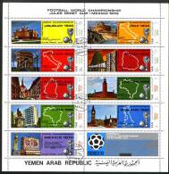 Yemen Nord Arabische Republik Mi.N° 1088/96 Gestempelt 1970, Fußball-Weltmeisterschaft , Mexiko - 1970 – Mexique