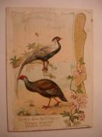 CHROMO - FAISAN ARGENTE - DINDON OCELLE - CARTE CHOCOLOAT D'AIGUEBELLE - LE MONDE DES OISEAUX - 7X10 - Gallinacés - Aiguebelle