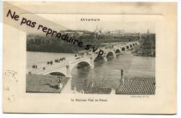 -  Avignon - Le Nouveau Pont En Pierre, Artistique, écrite, 1914, écrite, Splendide, Animée, TBE,  Scans. - Avignon (Palais & Pont)