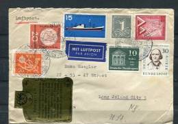 Germany 1957 Cover Wurttemberg  USA   (MiF) Cv 24 Euro - Covers & Documents