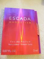 Echantillon Magnetism - Escada - Eau De Parfum - 2 Ml - Echantillons (tubes Sur Carte)