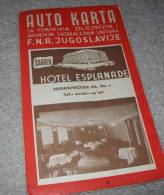 Old Maps - Yugoslavia, Hotel Esplanade - Roadmaps