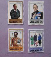 VANUATU 4 TIMBRES NEUF 1981 60 ANNIVERSAIRE DUC EDINBURGH VANUATU 4 STAMPS MNH - Vanuatu (1980-...)