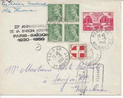 PARIS - 1950  -   20ème ANNIVERSAIRE DE LA LIAISON AERIENNE  PARIS -SAIGON - - Altri & Non Classificati