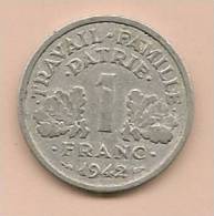 1 Francs Alu FRANCE 1942 - Brazil