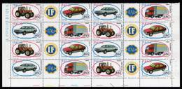 ITALIA - 1984 AUTOMOBILI QUARTINA DI BLOCCHI ANGOLO MNH ** - Hojas Bloque