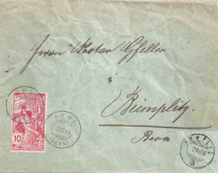 Brief  Arni (Bern) - Bümpliz  (UPU Frankatur)       1900 - Covers & Documents