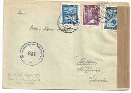 Zensur Brief  Wien - Uerikon  (Zensurstelle 641)         1947 - Storia Postale