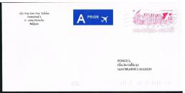 Enveloppe 25.4 Chaudfontaine, Oblitérée Bruxelles - Enveloppes