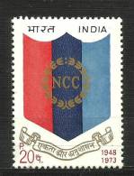 INDIA, 1973, NCC Emblem, NCC 25th Anniversary, National Cadet Corps,  MNH, (**) - Unused Stamps