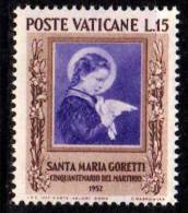 PIA - VATICANO  - 1953  : 50° Del  Martirio Di Santa Maria Goretti -  (SAS  156-57  = S 36) - Unused Stamps