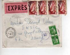 Lettre Exprès Partie De Miramas (bouches Du Rhône) Pour Nancy En 1970 Avec 6 Timbres Scan Recto-verso - Sonstige