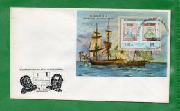 34  CUBA 1982-1987 -FDC-  Marcas De Barcos-Sobre  Circulado Y Tarjetas Filatélicas - FDC