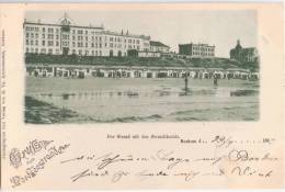 Gruss Vom Nordseestrand BORKUM Der Strand Mit Den Strandhotels Grünlich 20.9.1897 Gelaufen - Borkum