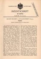 Original Patentschrift - M. Brochet In Levallois-Perret , 1899 , Hängebahn , Seilbahn , Bergbahn !!! - Tools