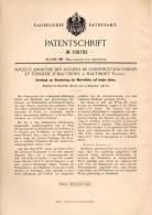 Original Patentschrift - Construction Forges Et Fonderie D´ Hautmont , 1898 , Drehbank Für Beidseitige Bearbeitung !!! - Tools