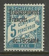 France Colony Oceania De L'Oceanie Chiffre Taxe Revenue Stamp * - Sonstige & Ohne Zuordnung