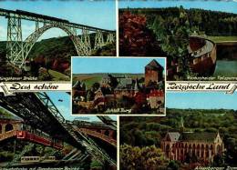 AK Bergisches Land: Schwebebahn Wuppertal, Schloß Burg, Talsperre Remscheid,1961 - Remscheid