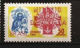 Bresil Brasil 1967 N° 813 ** Millénaire De La Pologne, Image Religieuse, Jésus - Neufs