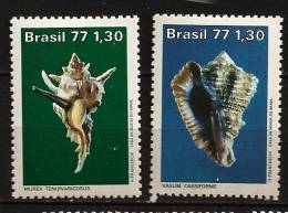 Bresil Brasil 1977 N° 1267 / 8 Iso ** Animaux, Coquillages, Malacologistes, Murex Tenuivaricosus, Vasum Cassiforme - Ungebraucht