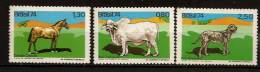 Bresil Brasil 1974 N° 1123 / 5 ** Elevage, Agriculture, Animaux, Boeuf, Cheval, Chien - Nuovi