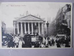 9957 CPA Londres London Royal Exchange Bourse Autobus Calèche Chapeau Melon - Kutschen