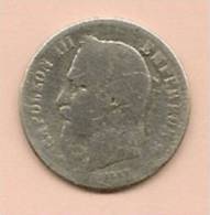 50 Centimes Napoleon III FRANCE 1866 . B - 50 Centimes