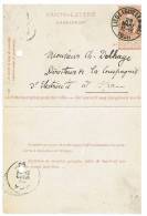 Carte-lettre 9, Oblitérée Liège Guillemins, Sans Bords - Cartes-lettres