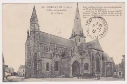 CPA  LOIRE ATLANTIQUE 44 GUERANDE L'Eglise St Aubin Et La Place - Guérande