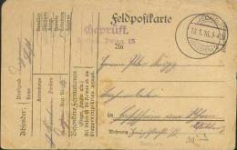 Feldpostkaart Mechelen 1916 Met Violette "Gepruft 5 Esk...Drag.15" - Esercito Tedesco