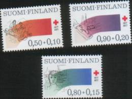 Finlandia - Finland 1977 100  Pro Croce Rossa Finlandese( Croix-Rouge Finlandaise) 3v Complete Set ** MNH - Unused Stamps