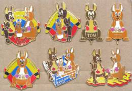 Pins SUPERBE SERIE COMPLETE DE 8 PINS MONTGOLFIERE KANGOUROU - Fesselballons