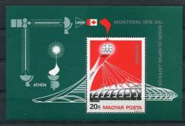 Hungary 1976 Mi Block 119a MNH Sport Olympic Games Montreal  Canada Stadium - Ete 1976: Montréal