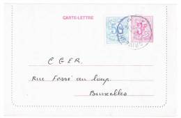 Carte-lettre 38 F Oblitéré Grivegnée, Avec Timbre Complémentaire - Carte-Lettere