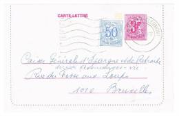Carte-lettre 39 F Oblitéré Thimister-Clermont, Avec Timbre Complémentaire - Cartes-lettres