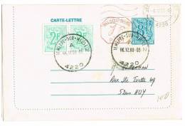 Carte-lettre 47 F M1 P024 Oblitérée Jemeppe-sur-Meuse, Avec Timbres Complémentaires - Cartes-lettres