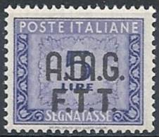 1947-49 TRIESTE A SEGNATASSE 5 LIRE MNH ** - RR8816 - Segnatasse