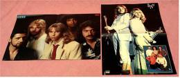 2 Kleine Musik Poster  Band Styx  -  Rückseiten : Johnny Logan , Elefant  -  Von Pop-Rocky Ca. 1982 - Plakate & Poster