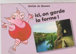 CPM DPT 07 DEFILE DE RUOMS, ICI ON GARDE LA FORME ! - Ruoms