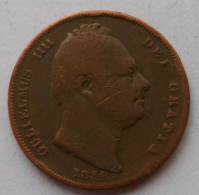 Grande Bretagne Great Britain 1 Farthing 1834 Km 705 - B. 1 Farthing