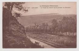 (RECTO / VERSO) GOUAREC EN 1929  - LA VALLEE DU BLAVET VUE DU ROCHER DU MARQUIS - Gouarec