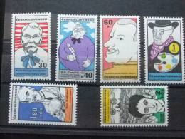 CHECOSLOVAQUIA 1969 CARICATURAS SATÍRICAS DE PERSONALIDADES Yvert 1725 / 1730 ** MNH - Neufs