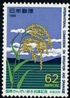 Japan 1989 International Conference On Irrigation And Drainage Stamp Grain Rice Farm Sc#1996 - Neufs