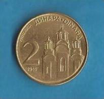 2009  X  UNC SRBIJA SERBIA 2 DINARA  MONETA  UNC - Serbie