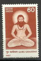 INDIA, 1987, Guru Ghasidas, (1756-1837), Founder Of The Saman Sect,   MNH, (**) - Hinduism